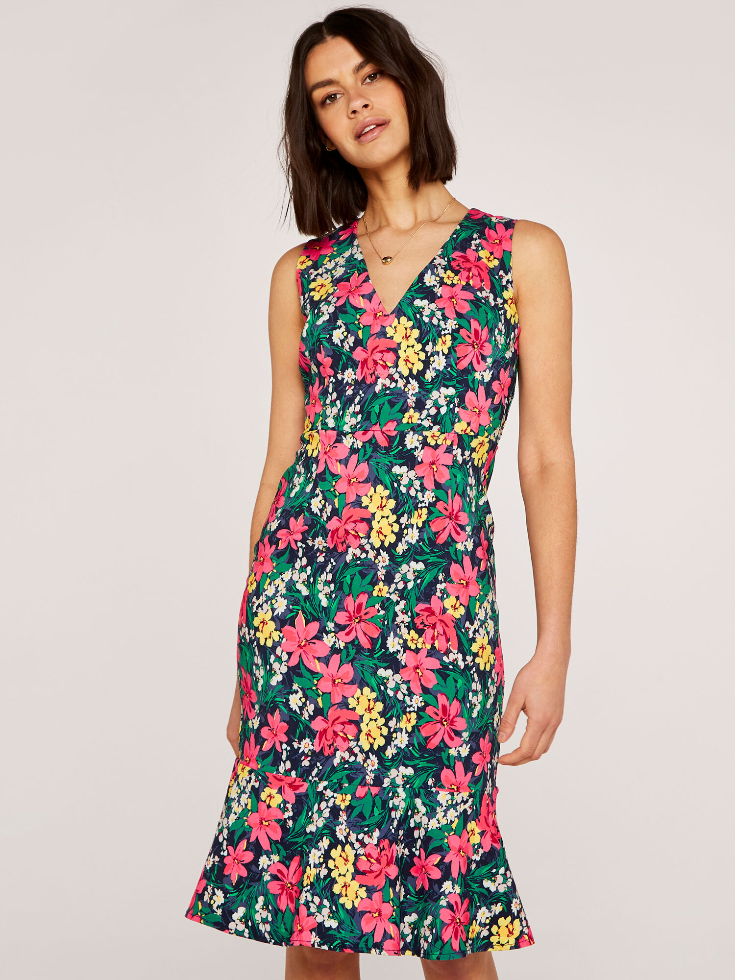Midi tropical dress top