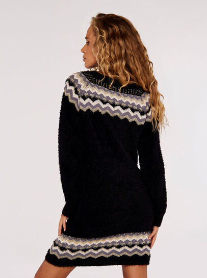Metallic Chevron Jumper Mini Dress