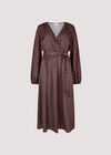 Teardrop Satin Midi Dress, Burgundy, large