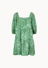 Floral Print Tiered Mini Dress, Green, large
