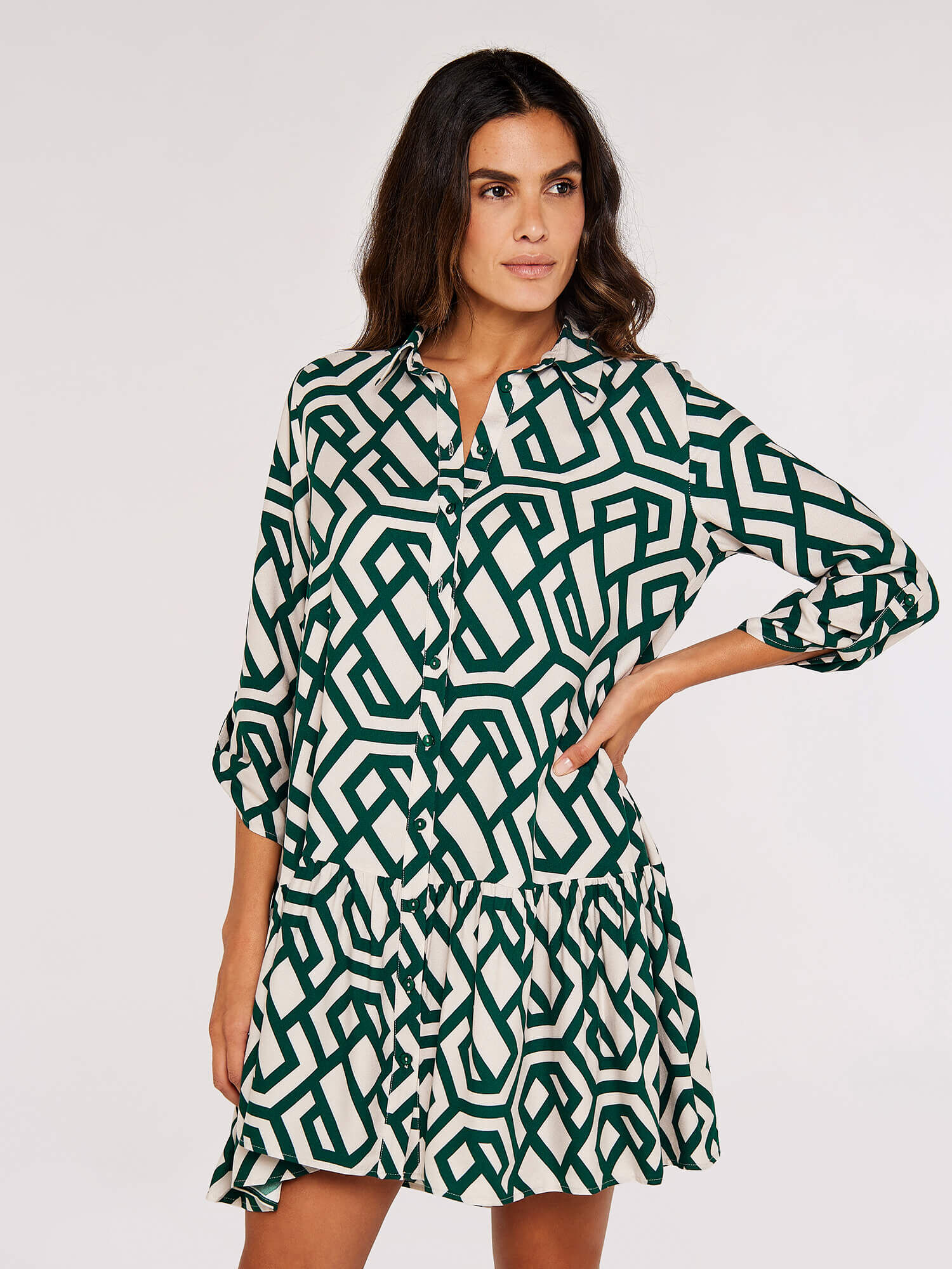 Geometric print dress uk clearance