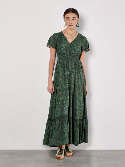 Paisley Print Maxi Dress