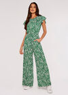 Brushstroke Weave Palazzo Jumpsuit, Green, large