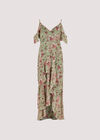 Watercolour Blooms Midi Dress, Mint, large