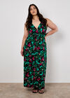 Butterfly Wings Jersey Maxi Dress, Navy, large