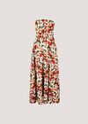 Floral Ikat Palazzo Jumpsuit, Red, large
