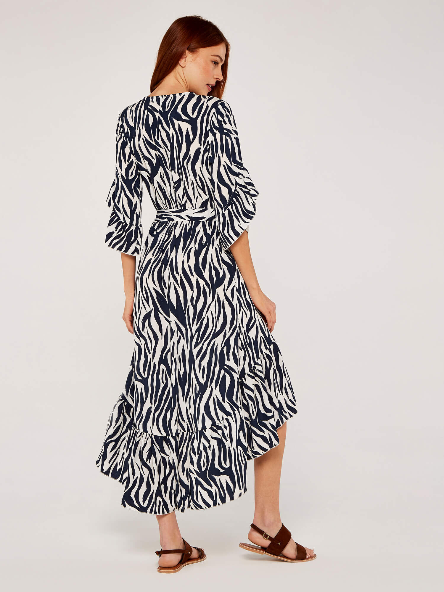 Leopard print top dip hem dress