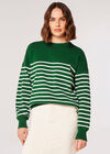 Classic Stripe Jumper, Green, large