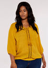 Curve Crochet  Batwing Top, Mustard, large