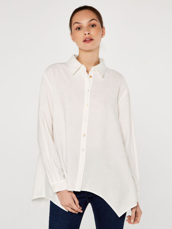 Hankyhem Textured Shirt, Cream, large