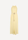 Cotton Blend Wide-Leg Jumpsuit, Yellow, large