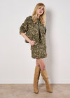 Ikat Denim Jacket, Khaki, large