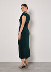 Sheen Jersey Ruched Maxi Dress, Green, large