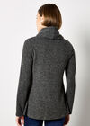 Asymmetric Hem Knit Top, Dark Grey - Charcoal, large