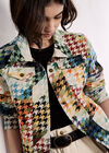 Colourful Dogtooth Jacket, Navy, large
