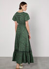 Paisley Print Maxi Dress, Green, large