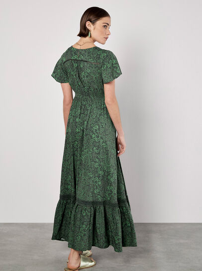 Paisley Print Maxi Dress
