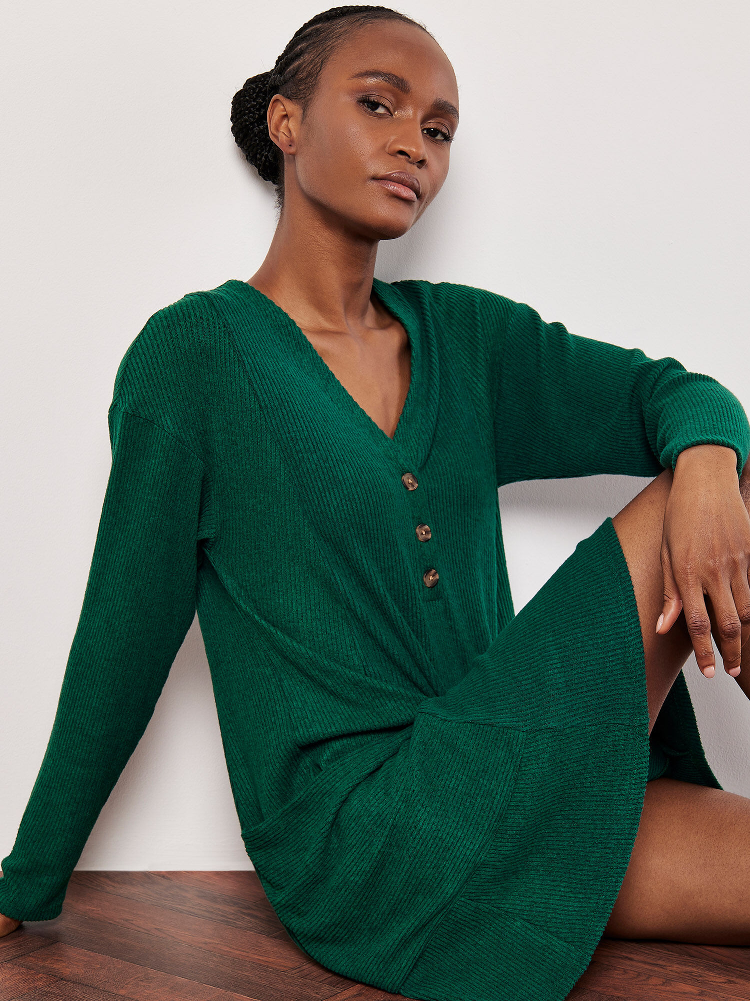 Ribbed knit mini dress deals