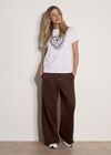 Natural Soul Slogan Cotton T-Shirt, Burgundy, large