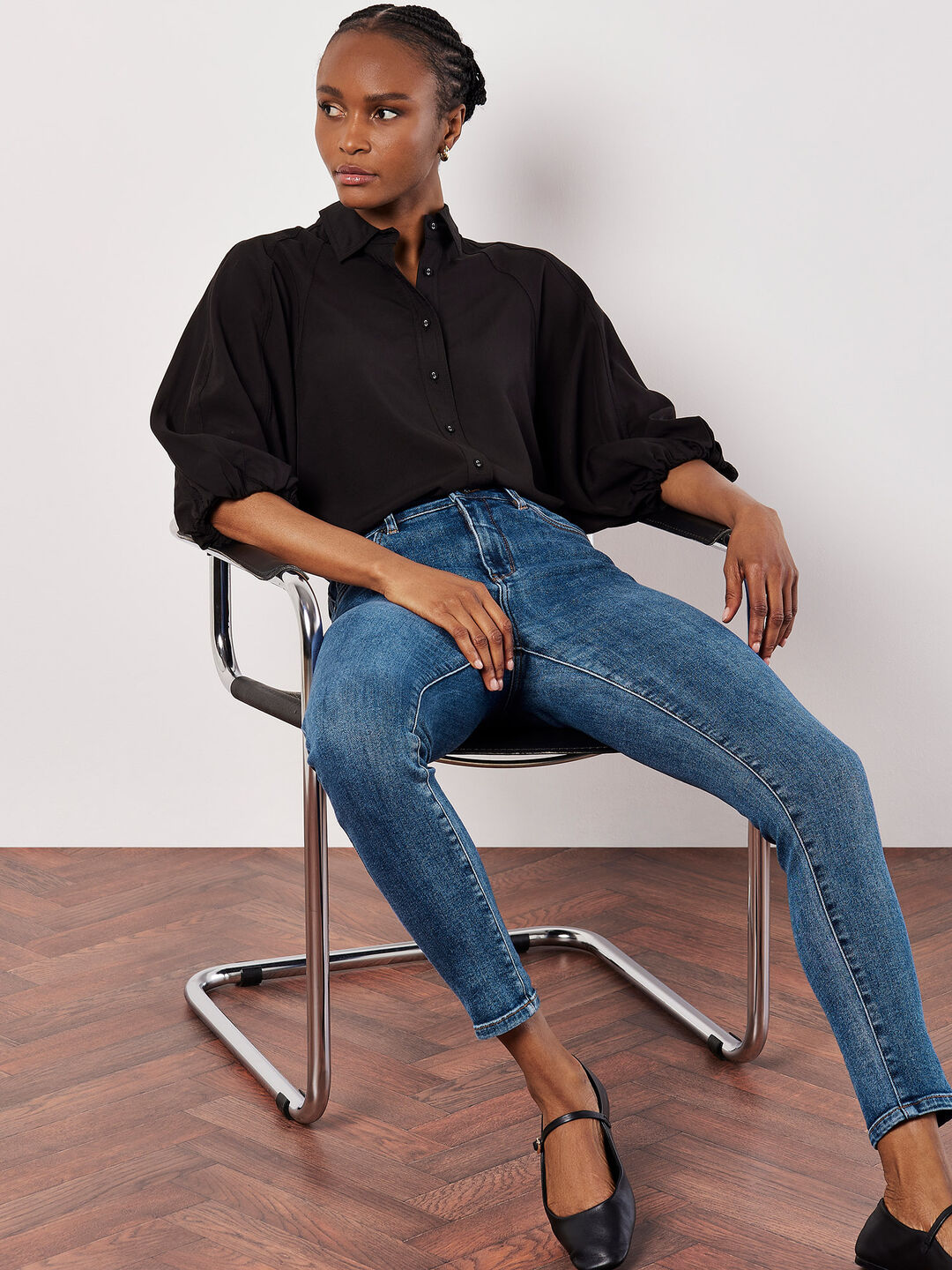 Image of Sienna Distressed Denim Skinny Fit Jeans