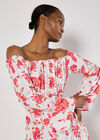 Floral Bardot Maxi Dress, Cream, large