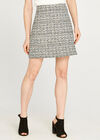 Tweed A-Line Skirt, Blue, large