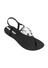 Leaf Shine Sandals, Black, large