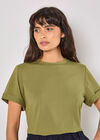 Cotton Modal T-Shirt, Khaki, large