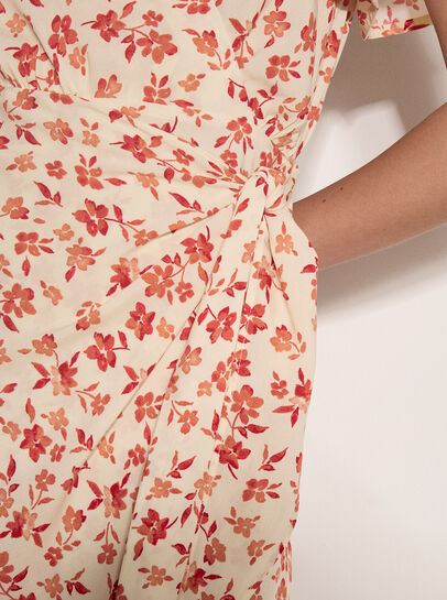 Floral Wrap Mini Dress