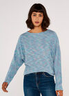 Ripple Waffle Top, Blue, large