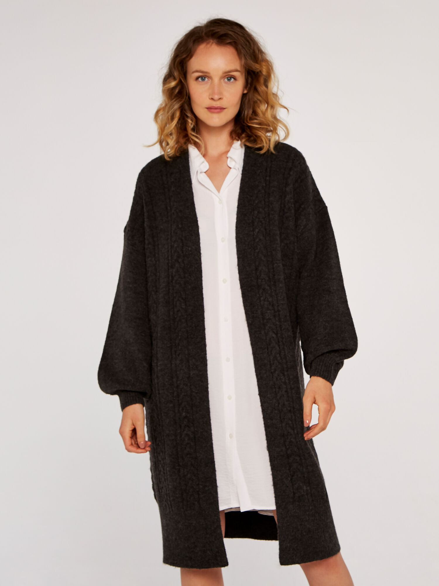 Dark grey clearance coatigan