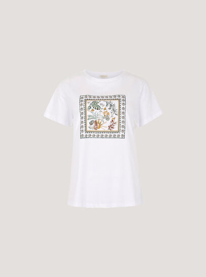 Tropical Placement Print T-Shirt