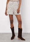 Sequin Embellished Shorts, Stone, large