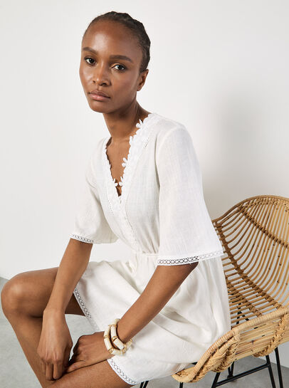 Daisy Lace Front Mini Dress