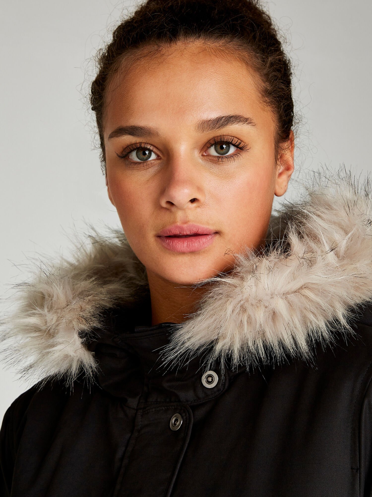 Faux fur 2025 hoodie coat