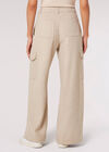 Cargo Pocket Wide Leg Trousers, Stone, large