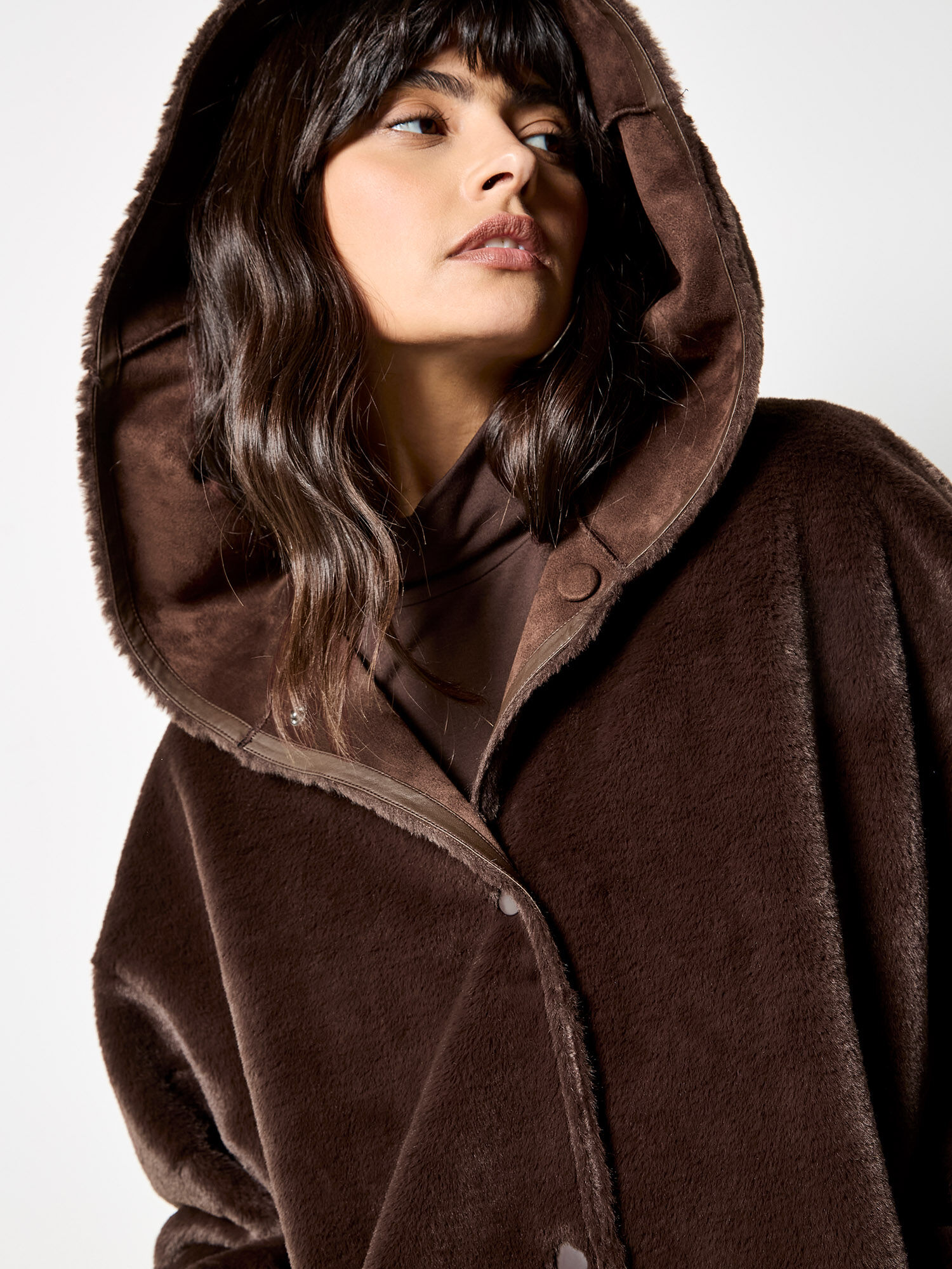 Reversible Faux Fur Suede Jacket | Apricot Clothing
