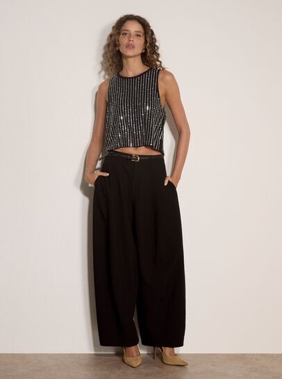 Gemstone Mesh Crop Top
