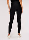 Wet Look Leggings, Black, large
