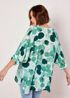 Paint Circles Print Top, Green, large