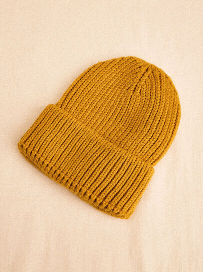 Classic Ribbed Knit Beanie Hat