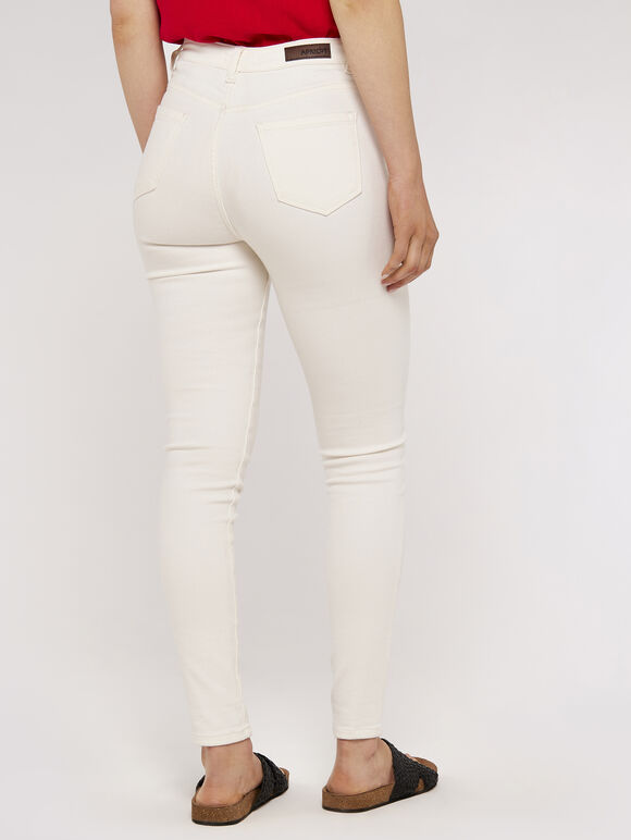 Sienna Mid Rise Skinny Jean, White, large