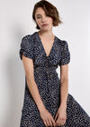 Animal Print Midaxi Dress, Navy, large