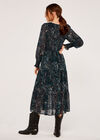 Leopard Print Midi Dress, Green, large