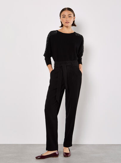 Lace Rhinestone Embellished Jumper