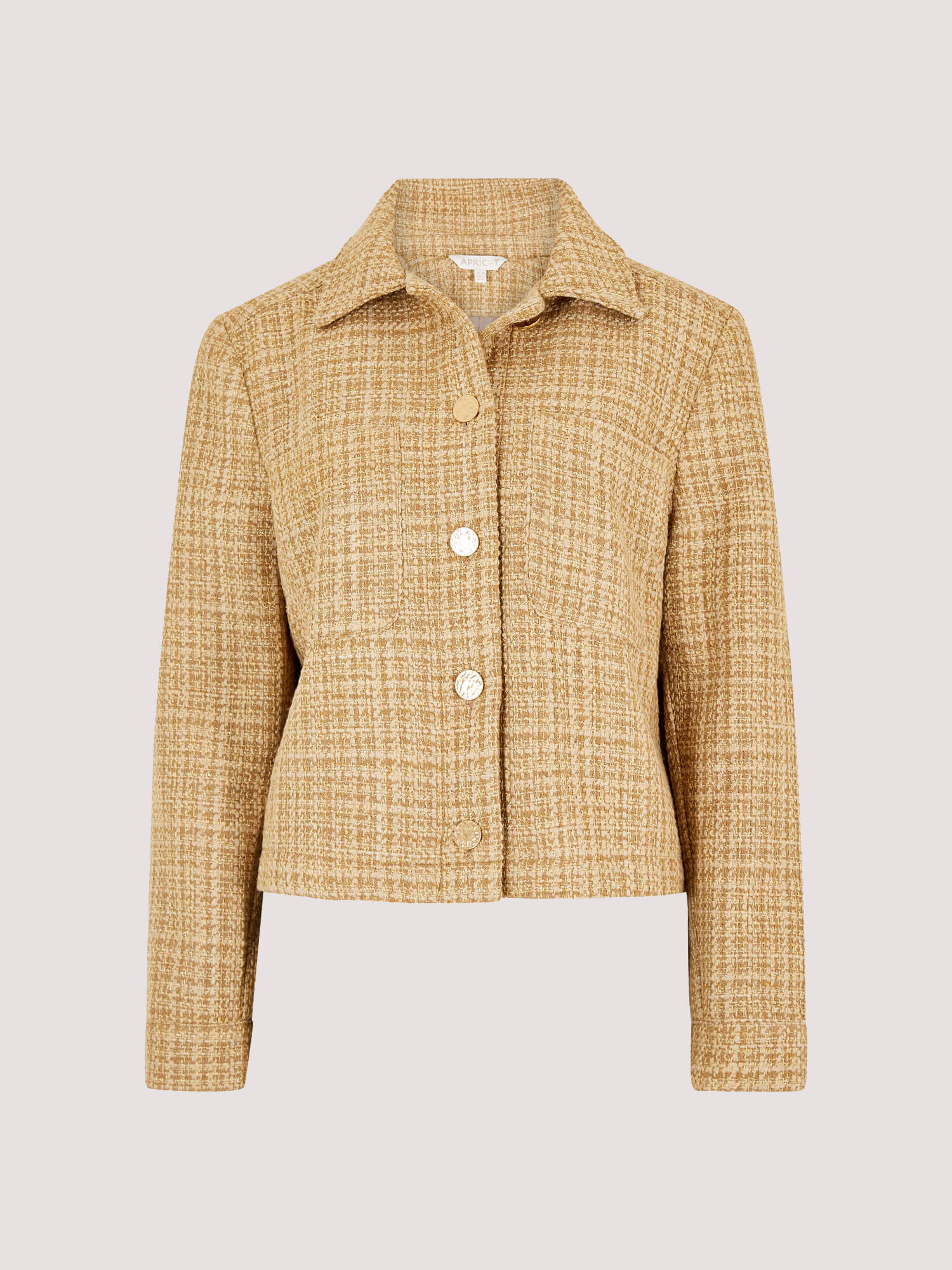 Gold tweed jacket sales