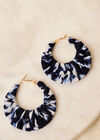 Fabric Circle Hoops, Blue, large