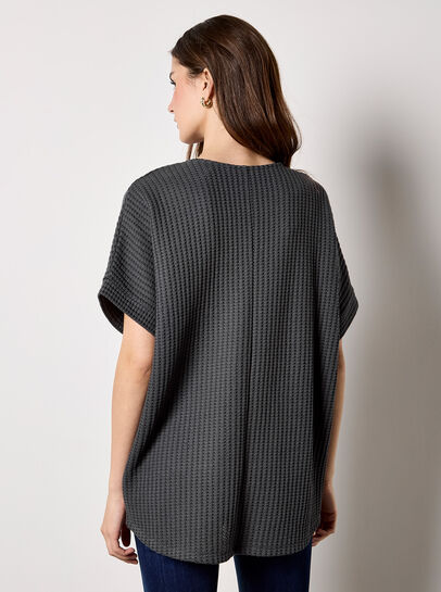 Waffle Knit Batwing Top