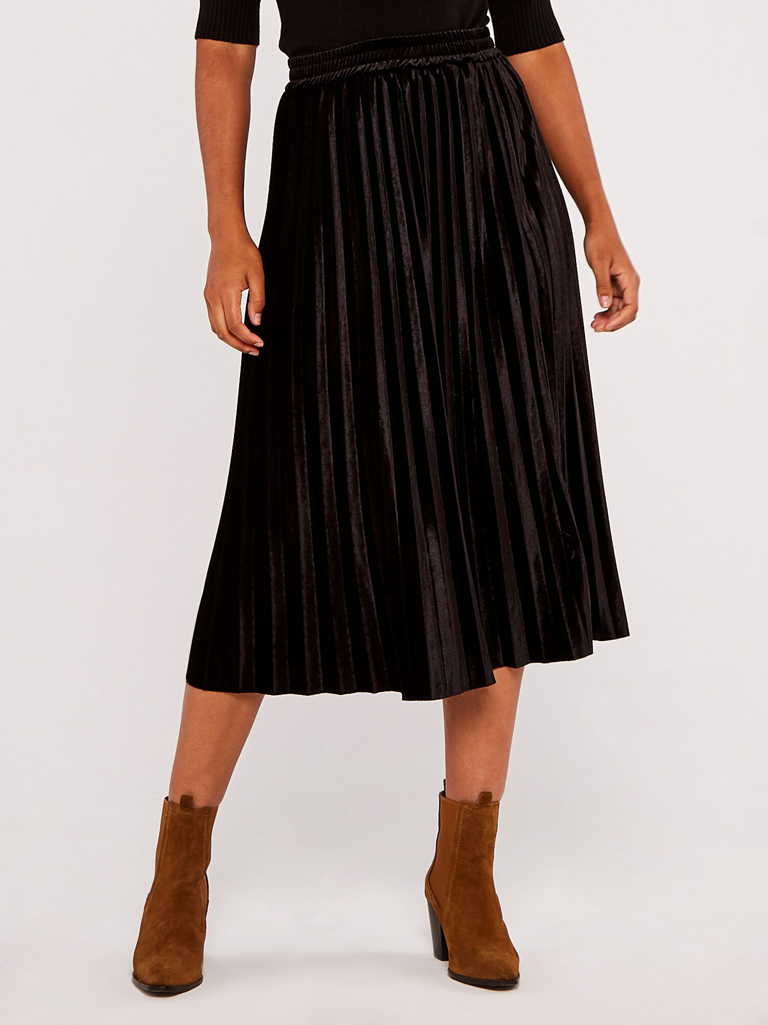 Pleated midi skirt uk sale