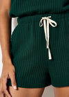 Waffle Knit Shorts, Green, large